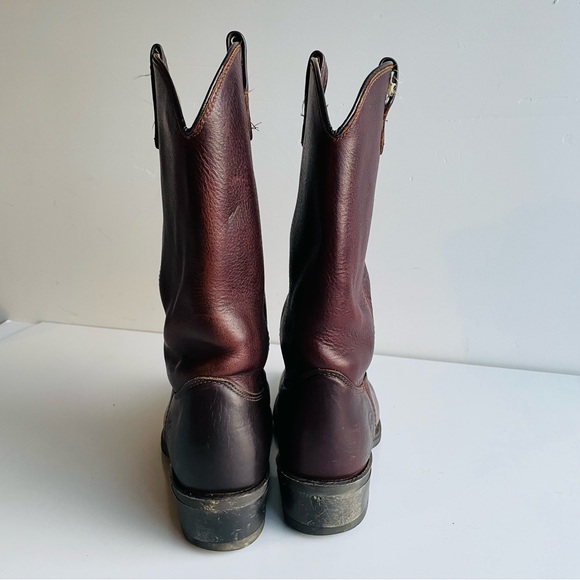 Double-H Boot Men's 12" Leather Western Work Boot 1602 Size 10 EE Black Walnut - Picture 3 of 14